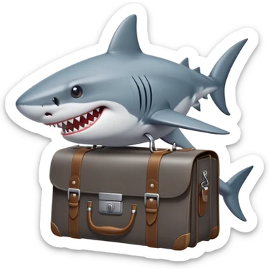 акула с портфелем sticker