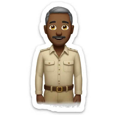 White Sahara man sticker