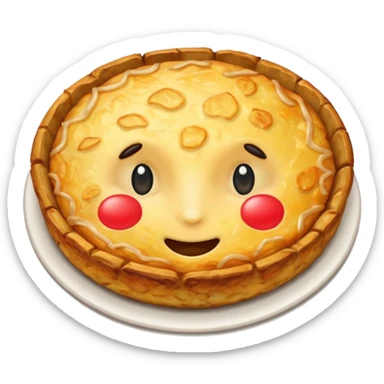 emoji of a Swiss rösti, round, golden and crispy WITHOUT FACE sticker