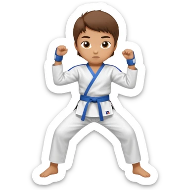 Taekwondo pose Kid  sticker