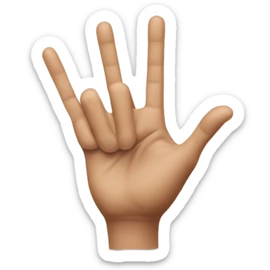 Three fingers up sticker