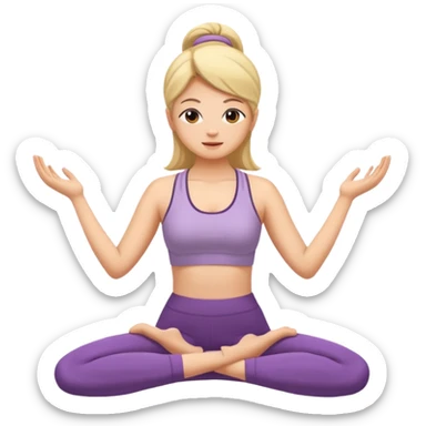 woman doing yoga sticker