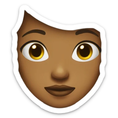 gangsta girl brown sticker