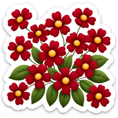 dark red flowers sticker