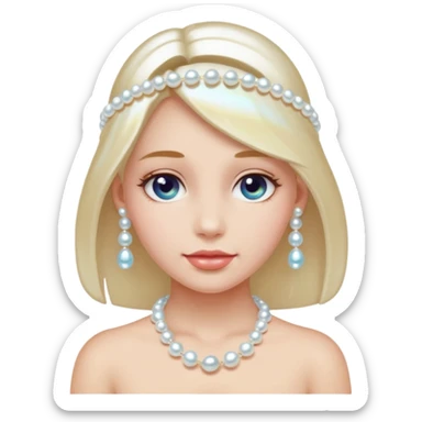 Pearl String Girl sticker