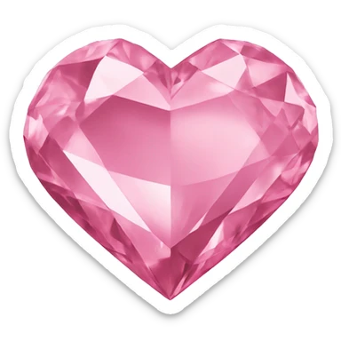 Pink Diamond heart sticker