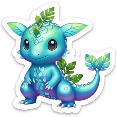 Elemental Exotic Tropical Celestial Sparky Fierce Viney Vinal Dusky Aurorus-Amaura-Auroras-Pokémon-Fakémon-creature sticker