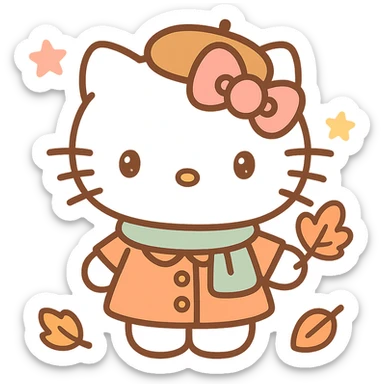 Hello Kitty Autumn Style sticker