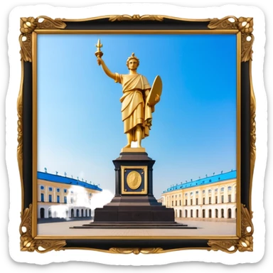 The Statue of Independence on Main Square in Ukraine sticker