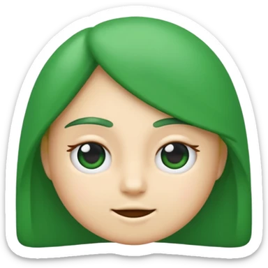 😇 esse emoji com um lança verde na mão sticker