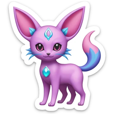 Espeon-Mew-Amaura-Delcatty-Pachirisu-fusion sticker