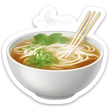 steaming bowl of pho sticker
