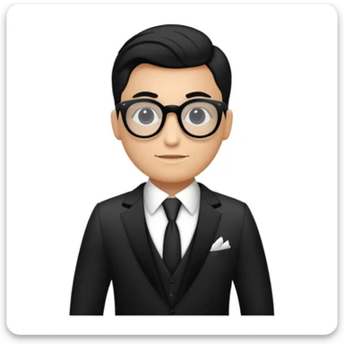 Pelicano con traje de gala y lentes oscuros  sticker