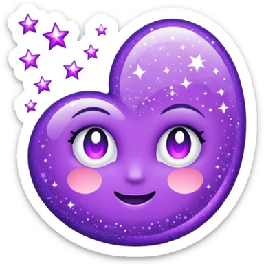 glitter purple remedy sticker