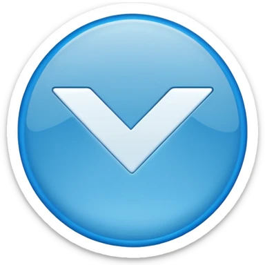Un circulo azul de verificación sticker