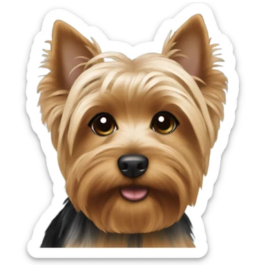 Yorkie pup sticker