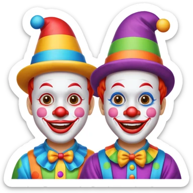 two clown guys sticker