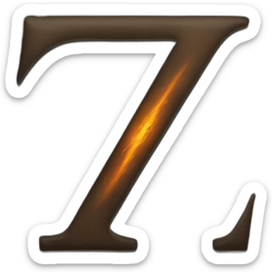 Letter Z with apocalypse theme sticker