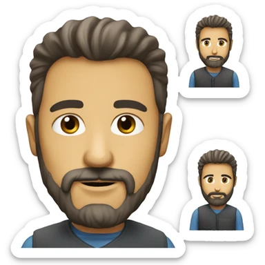 Féliciter mon équipe avec un personnage  avec un petite barbe de 1 jour sticker