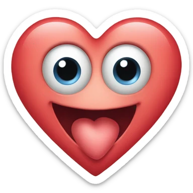 Heart with eyes sticker