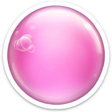 pink soap bubbles sticker