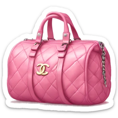 Pink chanel duffel bag sticker