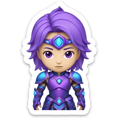i want to create an emoji of kaisa from league of legends with the chibi style sticker