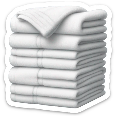a stack of snow-white towels sticker