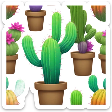 Rainbow cactus ￼ sticker