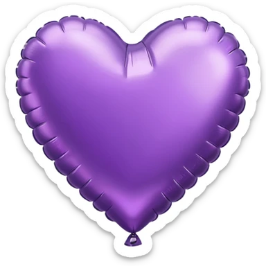 purple Foil balloon heart, remove background sticker
