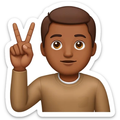 male brown skin emoji sticking up the middle finger sticker