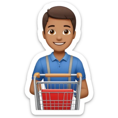 shopping in supermarket sticker