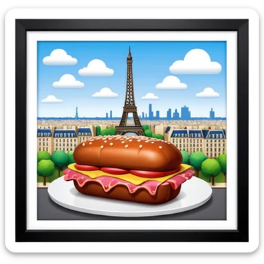  paris art city SPAM meat jeff koons style sculpture arty landscape  sticker