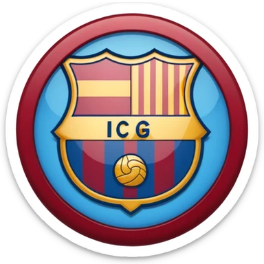 Barcelona logo emoji simple  sticker