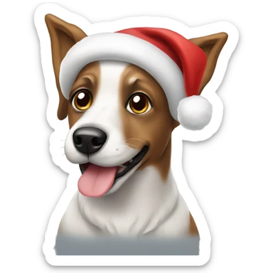 Christmas dog sticker