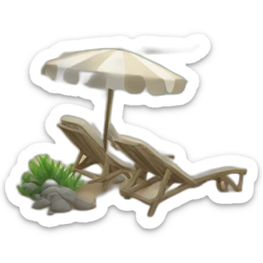 seaside landscape sticker