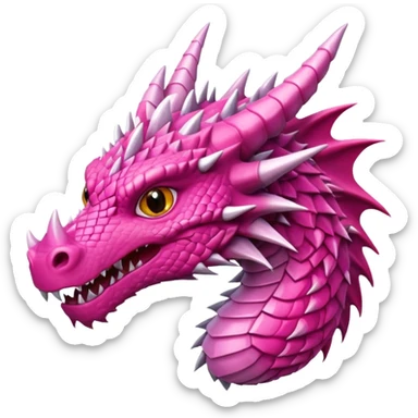 A pink fierce dragon sticker
