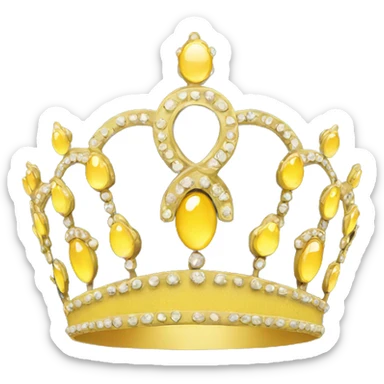 Yellow tiara sticker