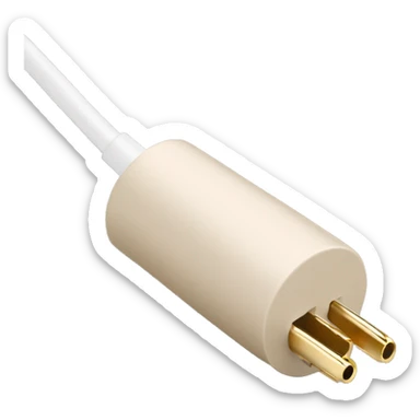 beige stereo adapter mini jack to big jack for headphones  sticker