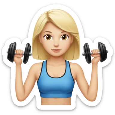 Chica rubia gym  sticker