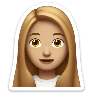 White straight haired brown/ginger girl sticker