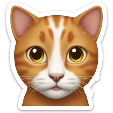 Ginger one grey cats  sticker