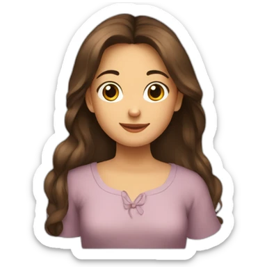 Garçons brun grand et fille brune petite sticker