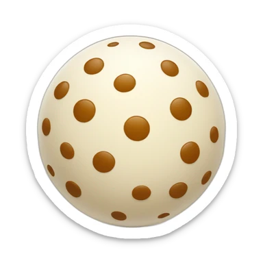 Cream sphere with brown dot in the middle sticker