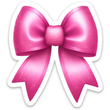Pink sparkling bow  sticker