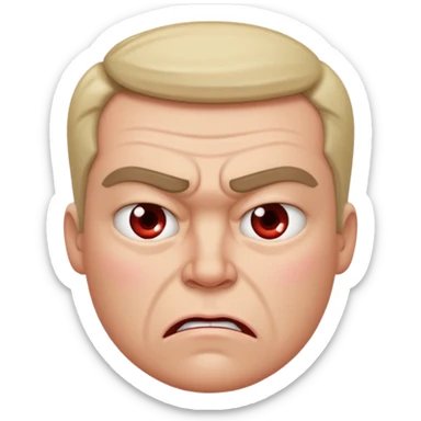 A 😡 but clam dowe but keep the face expression and make it blushing sticker