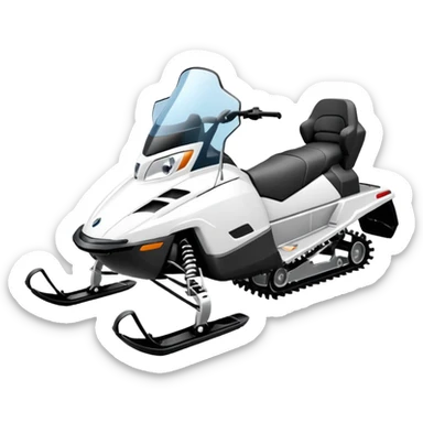 Snowmobile in snow sticker