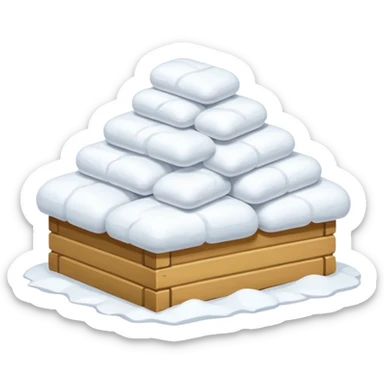  snow accumulated, no balls sticker