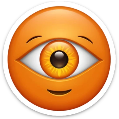 Ojo turco color naranja turco en color naranja sticker