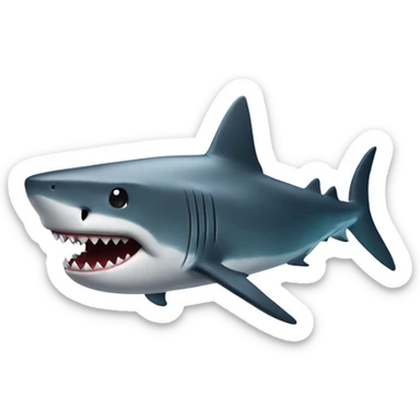Shark with a top hat sticker